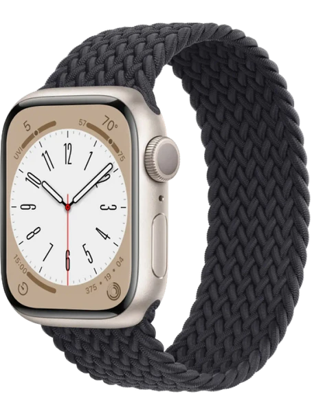 Apple Watch 8 41 мм Алюминий, Силикон/Ткань, Сияющая звезда, Тёмно-серый