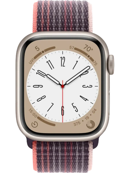 Apple Watch 8 41 мм Алюминий, Нейлон, Сияющая звезда, Бузина