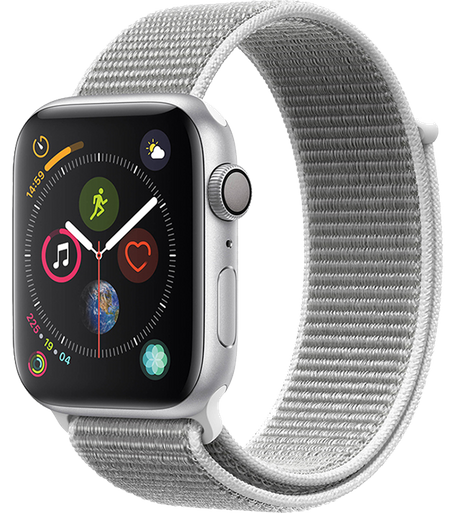 Apple Watch Series 4 LTE 40 мм Алюминий Серебристый/Нейлон белая ракушка MTUF2