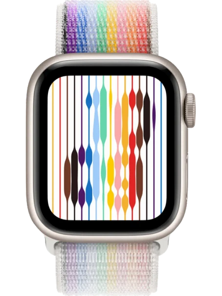 Apple Watch 8 41 мм Алюминий, Нейлон, Сияющая звезда, Радужный