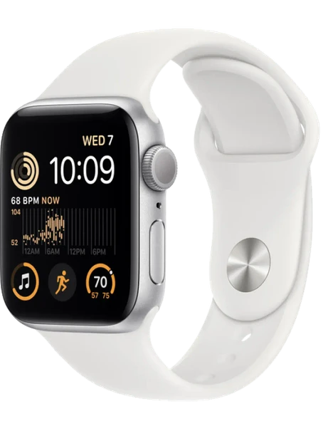 Apple Watch SE 2 44 мм (Серебристый/Белый)