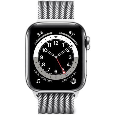 Apple Watch Series 6 LTE 44 мм Сталь серебристый / Миланский серебристый M09E3