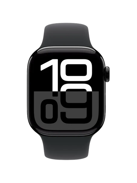 Apple Watch 10, 46 mm, Black Aluminium, Black Sport Band, S/M