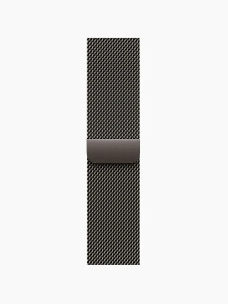 Apple Watch 10, 42 mm, Black Titanium Stainless steel, Black Milanese Loop