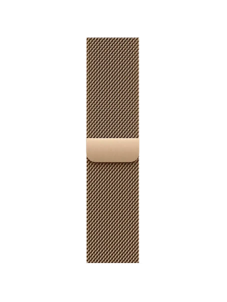 Apple Watch 10, 42 mm, Gold Titanium Stainless steel, Gold Milanese Loop