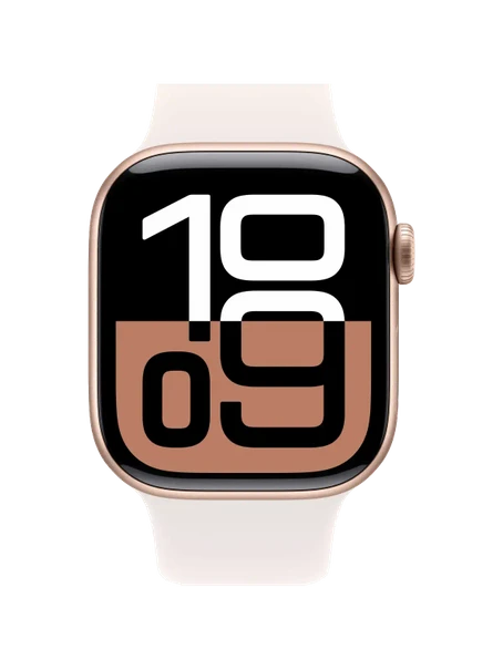Apple Watch 10, 42 mm, Rose Gold Aluminium, Light pink Sport Band, M/L