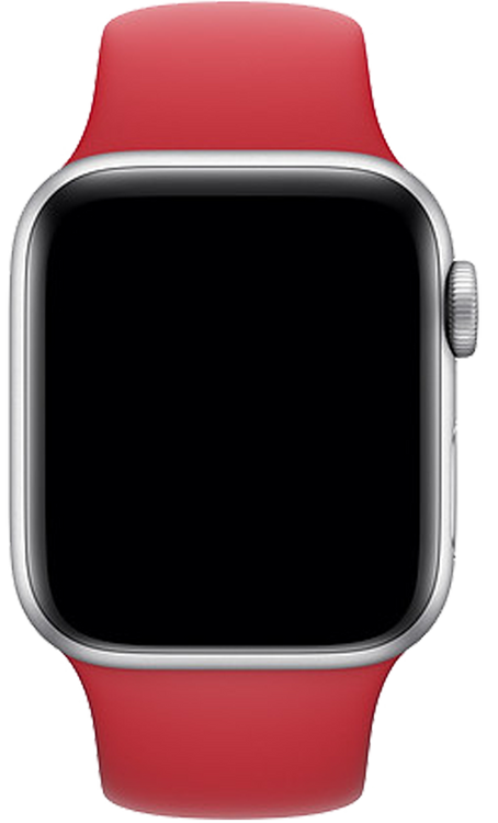 Apple Watch Series 5 44 мм Алюминий серебристый/Красный спортивный MU9N2