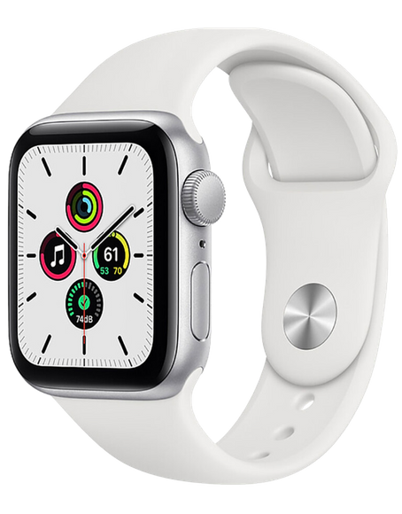 Apple Watch SE 44 мм Алюминий Серебристый/Белый MYDQ2RU-A