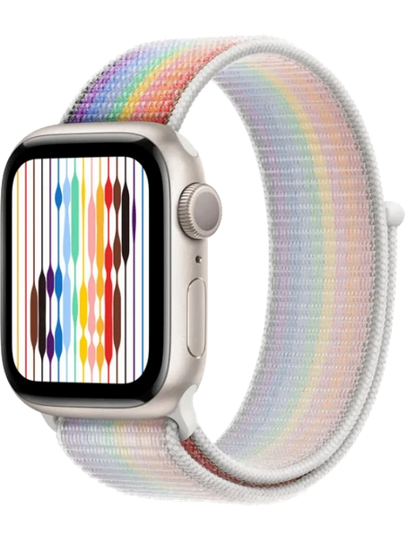 Apple Watch 8 41 мм Алюминий, Нейлон, Сияющая звезда, Радужный