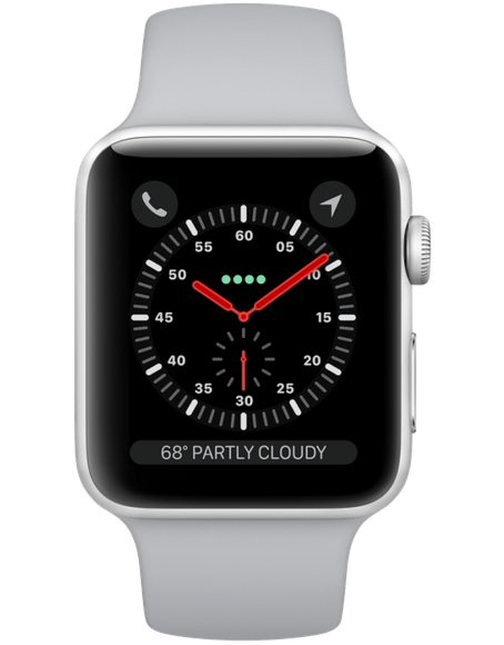 Apple Watch Series 3 Wi-Fi 38 мм Алюминий Серебристый/Дымчатый MQKU2/MTEY2