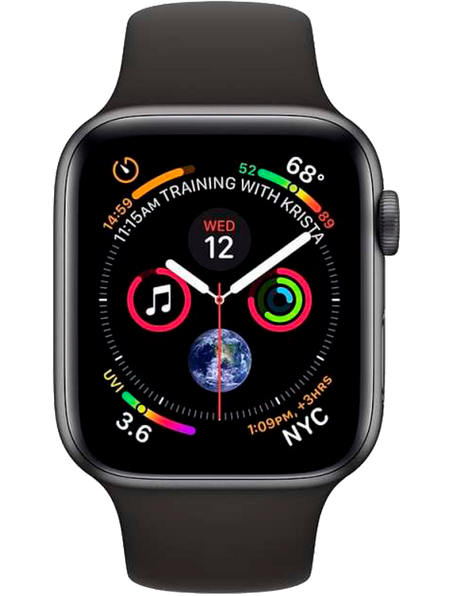 Apple Watch Series 4 LTE 40 мм Сталь чёрный космос/Чёрный MTUN2