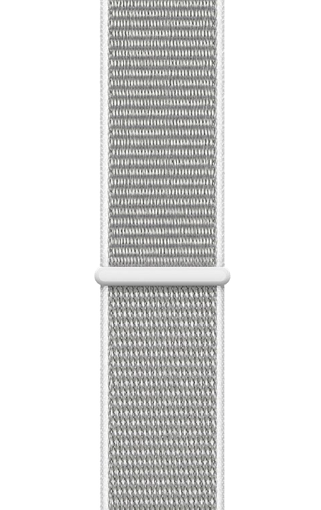 Apple Watch Series 4 LTE 44 мм Алюминий серебристый/Нейлон белая ракушка MTUV2