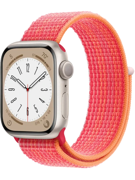 Apple Watch 8 41 мм Алюминий, Нейлон, Сияющая звезда, Красный