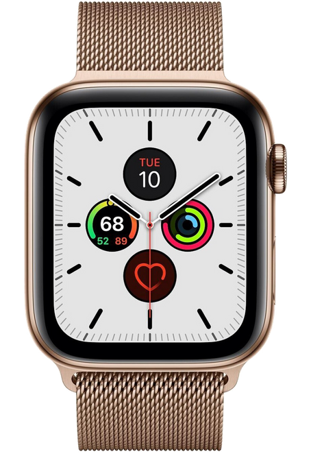Apple Watch Series 4 LTE 44 мм Сталь золотистый/Миланский золотой MTV82