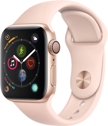 Apple Watch Series 4 LTE 44 мм Алюминий золотистый/Розовый песок MTV02