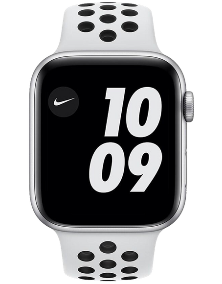 Apple Watch Nike Series 6 44 мм Алюминий Серебристый/Чистая платина/Чёрный MG293RU-A