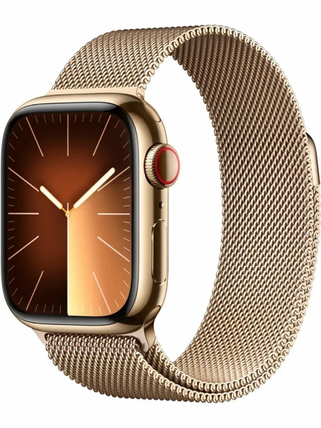 Watch 9 GPS, 41mm Gold Stainless steel, Gold Milanese Loop