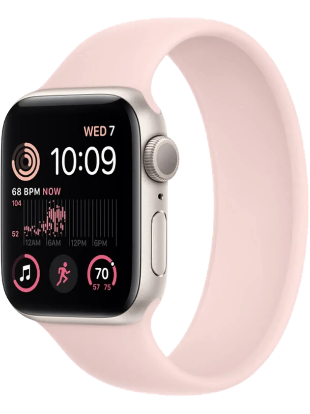 Apple Watch SE 2 44 мм (Сияющая звезда/Розовый мел)