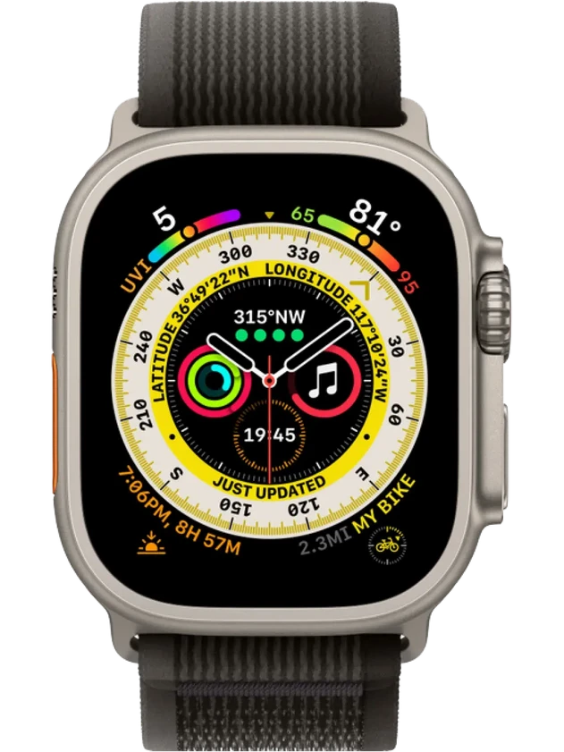 Apple Watch Ultra 130-180 мм Нейлон Чёрно-серый