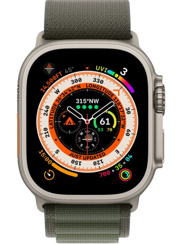 Apple Watch Ultra 145-190 мм Ткань Зелёный