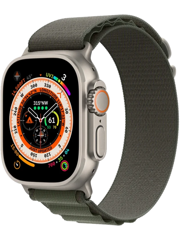 Apple Watch Ultra 145-190 мм Ткань Зелёный