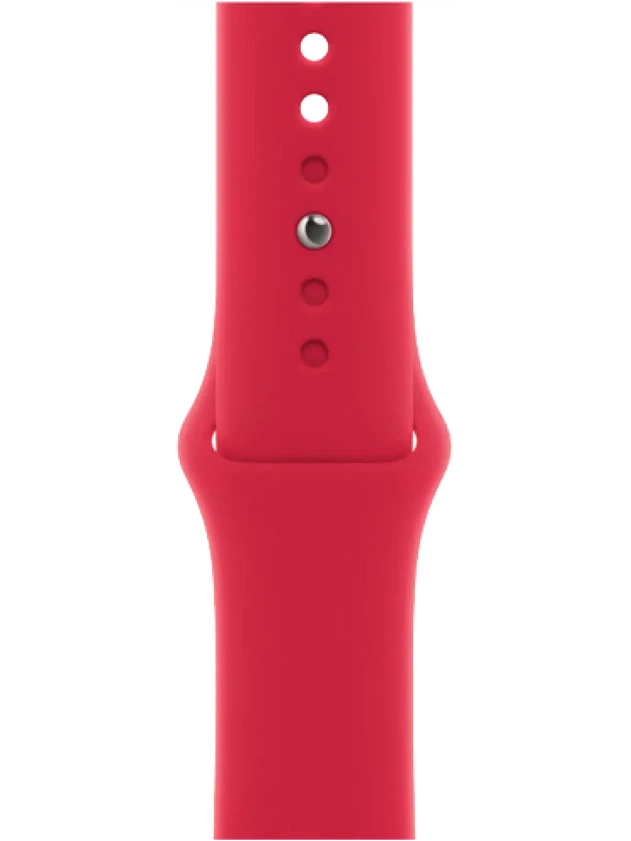 Apple Watch 8 41 мм Алюминий, Силикон, Тёмная ночь, Красный