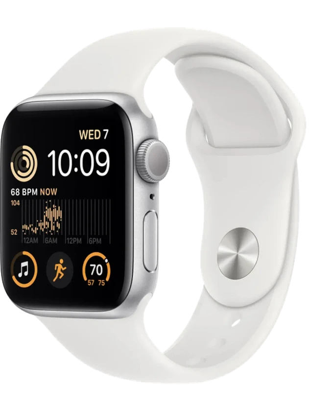 Apple Watch SE 2 44 мм (Серебристый/Белый)