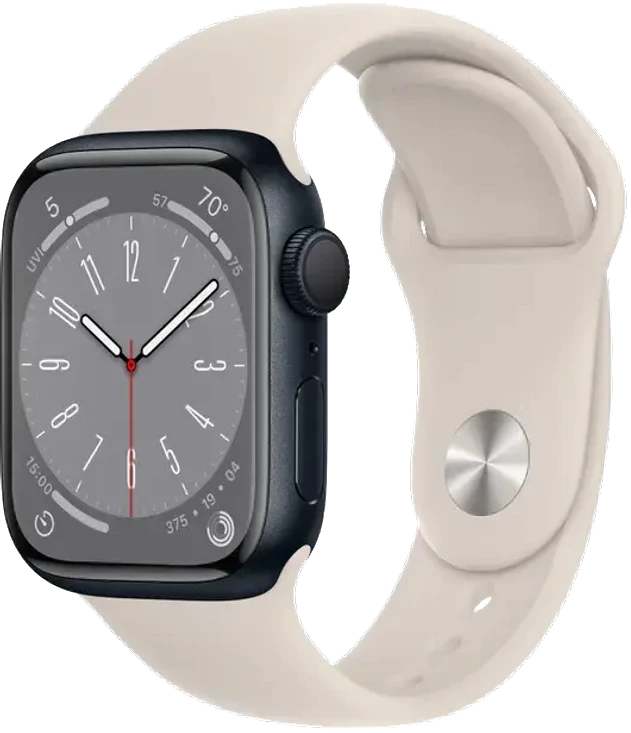 Apple Watch 8 41 мм Алюминий, Силикон, Тёмная ночь, Сияющая звезда