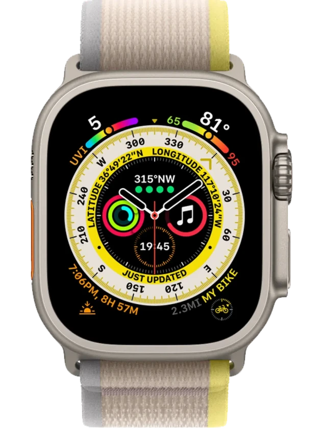 Apple Watch Ultra 145-220 мм Нейлон Жёлто-бежевый