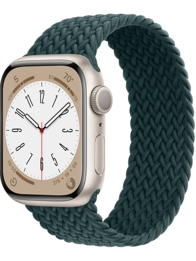 Apple Watch 8 41 мм Алюминий, Силикон/Ткань, Сияющая звезда, Тропический лес