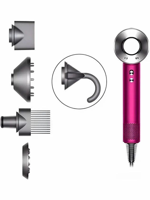 Dyson HD08 Supersonic Фуксия/серебристый