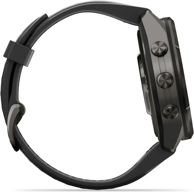Garmin Fenix 9 Pro 51 мм (темно-серый, черный силиконовый ремешок)