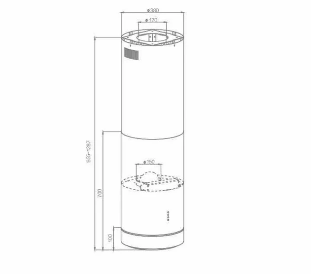 Кухонная вытяжка Schtoff Isla Sol Black