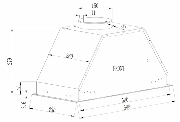 Кухонная вытяжка Schtoff Tango 60 Black