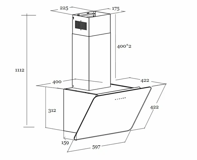 Кухонная вытяжка Schtoff Titan 60 (черный) Кухонная вытяжка Schtoff Titan 60 (черный)