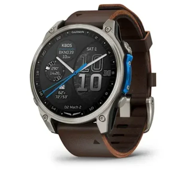 Garmin D2 Mach 2 - 47 mm Titanium with Oxford Brown Leather Band