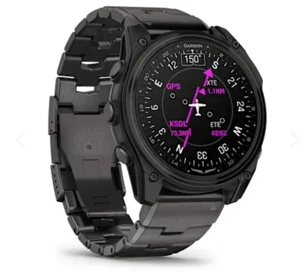 Garmin D2 Mach 2 - 51 mm Carbon Gray DLC Titanium with Vented Titanium Bracelet