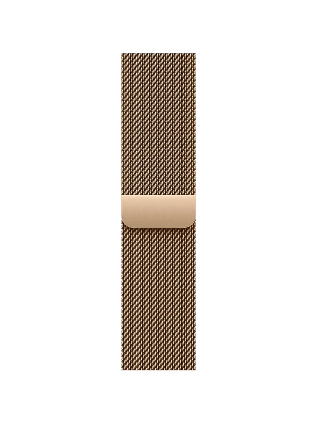 Apple Watch 10, 42 mm, Gold Titanium Stainless steel, Gold Milanese Loop