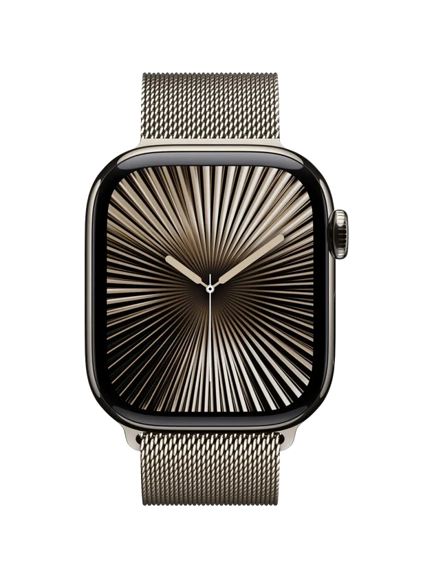 Apple Watch 10, 42 mm, Natural Titanium Stainless steel, Natural Milanese Loop