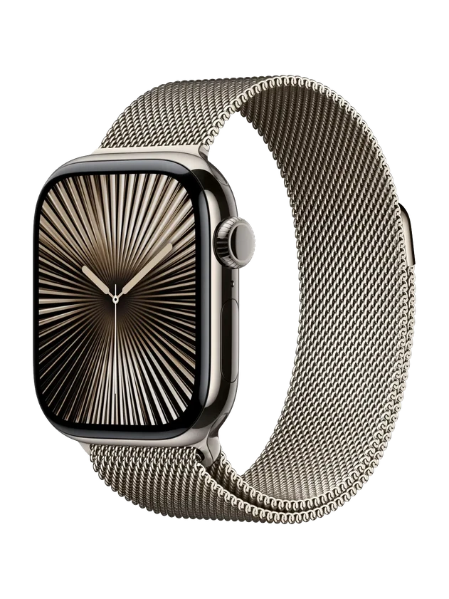 Apple Watch 10, 42 mm, Natural Titanium Stainless steel, Natural Milanese Loop