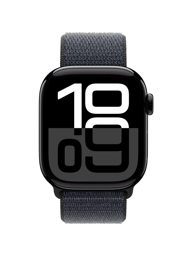 Apple Watch 10, 46 mm, Black Aluminium, Black Sport Loop