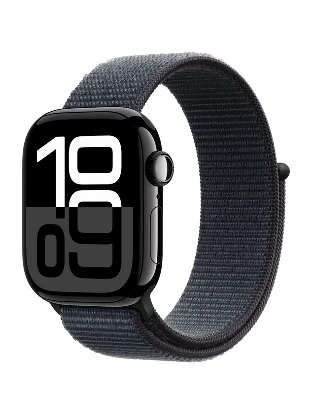 Apple Watch 10, 46 mm, Black Aluminium, Black Sport Loop
