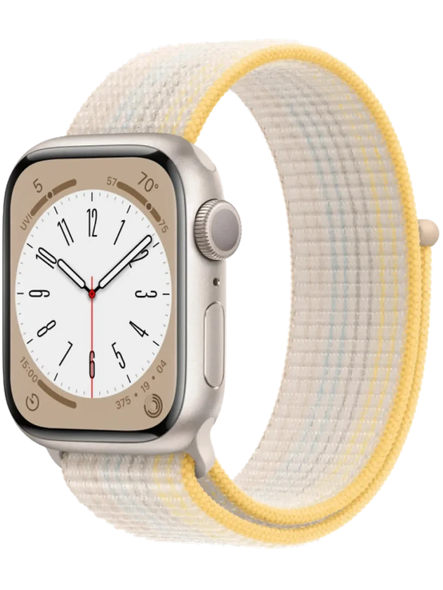 Apple Watch 8 45 мм Алюминий, Нейлон, Сияющая звезда, Сияющая звезда