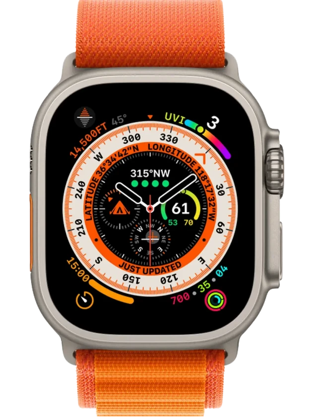 Apple Watch Ultra 130-160 мм Ткань Оранжевый