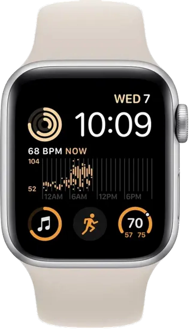 Apple Watch SE 2 40 мм (Серебристый/Сияющая звезда)