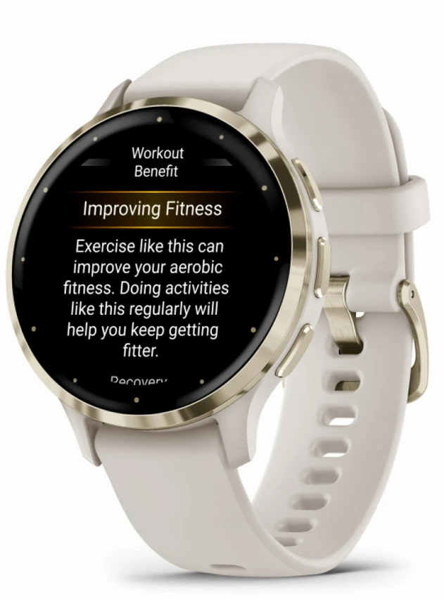 Garmin Venu 3S Слоновая кость, с силиконовым ремешком