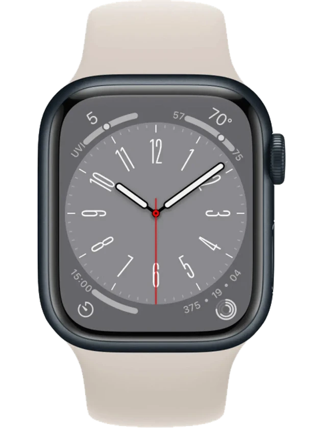Apple Watch 8 45 мм Алюминий, Силикон, Тёмная ночь, Сияющая звезда