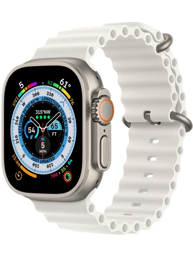 Apple Watch Ultra 130-200 мм Фторэластомер Белый