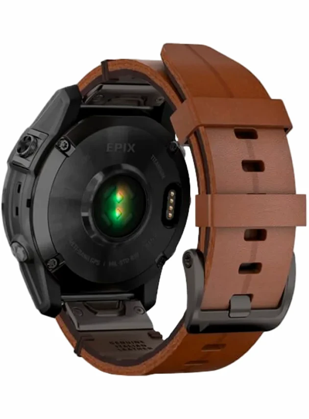Garmin Epix Sapphire Gen 2 (черный титан/каштановый кожа)