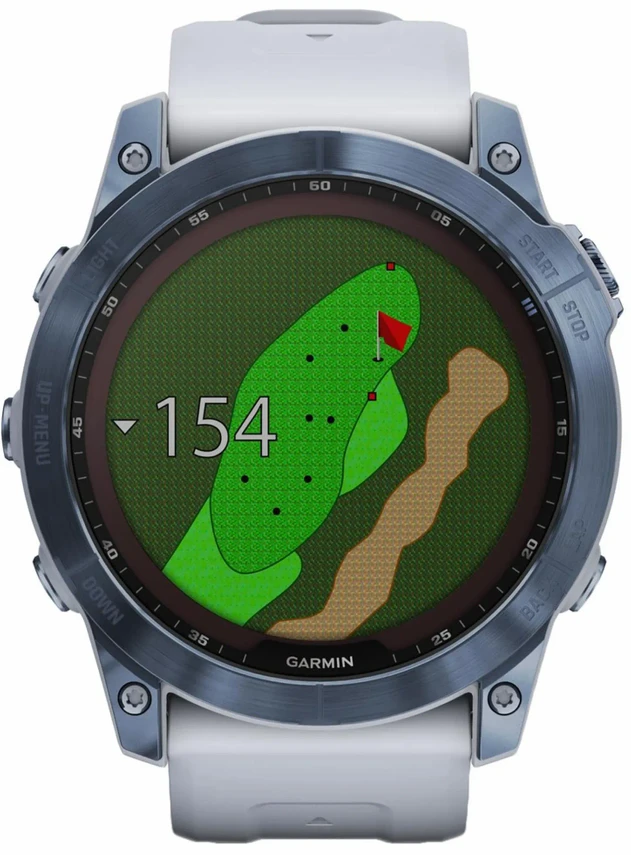 Garmin Fenix 7X Sapphire Solar Mineral Blue DLC Titanium / Whitestone Band